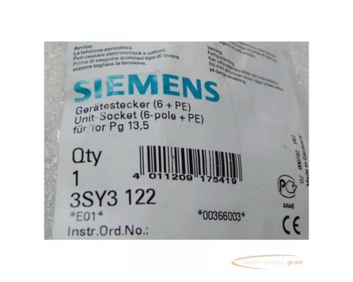 Siemens 3SY3122 Gerätestecker (6 + PE) - Bild 2