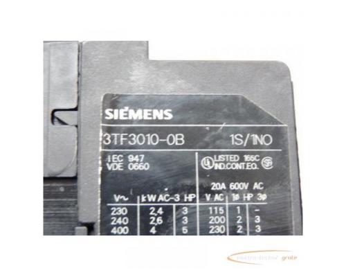 Siemens 3TF3010-0B Schütz mit 24V Spulenspannung + 1x 3TX4010-2A Hilfskontaktblock - Bild 2