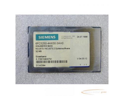 Siemens 6FC5250-4AX30-3AH0 Speicherkarte 840D NCU573 / NCU 573.2 Systemsoftware - Bild 1