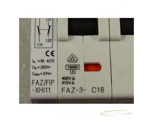 Moeller FAZ-3-C16 Leistungsschalter mit FAZ/FIP-XHI11 Hilfsschalter - Bild 2