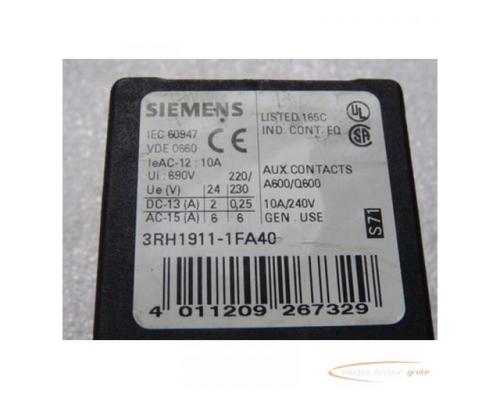 Siemens 3RH1911-1FA40 Hilfsschalterblock E02 - Bild 2
