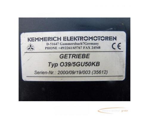 Kemmerich O039/51K60GU-EF Drehstrommotor mit Getriebe O39/5GU50KB - Bild 3