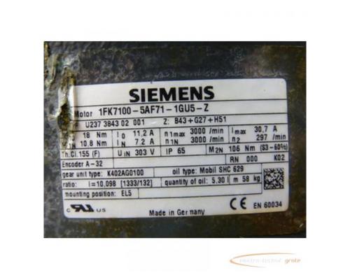 Siemens Getriebe K402AG0100 für 1FK7100-5AF71-1GU5-Z - Bild 3