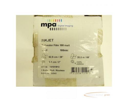 mpa Digital Imaging Polyester Film 100 matt J86K 100mic , Breite: 62.5 cm/25" , Ø Rolle: 5.1 cm/2" , - Bild 2