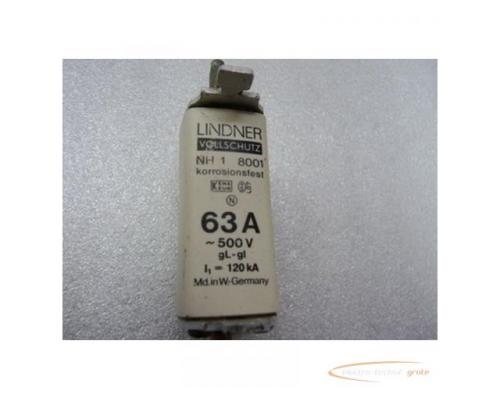 Lindner NH1 8001 Vollschutz Sicherungseinsatz 63A ~500V - Bild 2