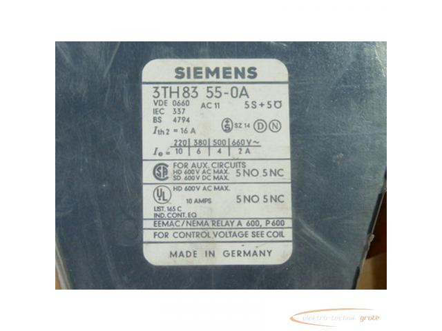 Siemens 3TH8355-OA Hilfsschütz 220V 50 Hz - 3