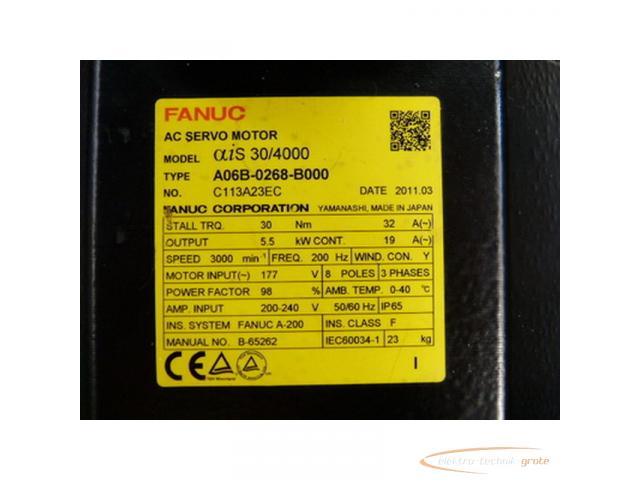 Fanuc A06B-0268-B000 AC Servo Motor + Pulsecoder A860-2000-T301 - 2