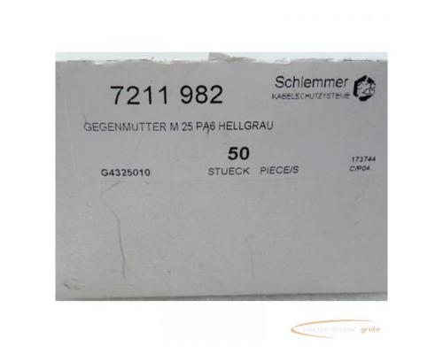 Schlemmer Gegenmutter M25 PA6 hellgrau G4325010 ungebraucht in OVP = VPE 50 Stück - Bild 2
