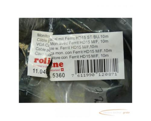 Roline Monitorkabel 11.04.5360 mit Ferrit HD15 ST / BU 10 m - Bild 2