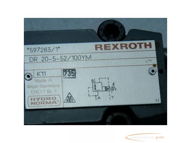 Rexroth DR 20-5-52/100 YM Hydraulikblock mit Ventil Hydronorma gebraucht - 2