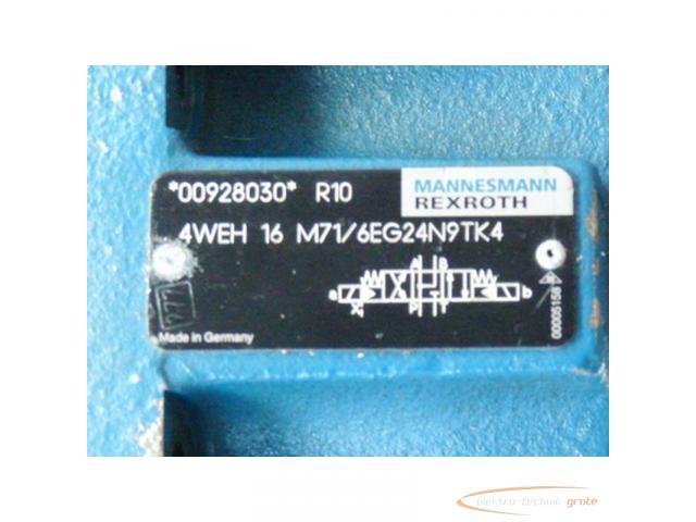 Rexroth Steuerblock 4WEH 16 M71/6EG24 N9TK4 mit Wegeventil 4WE 6 J61/EG24N9K4 24 V DC 1,25 A gebrauc - 3