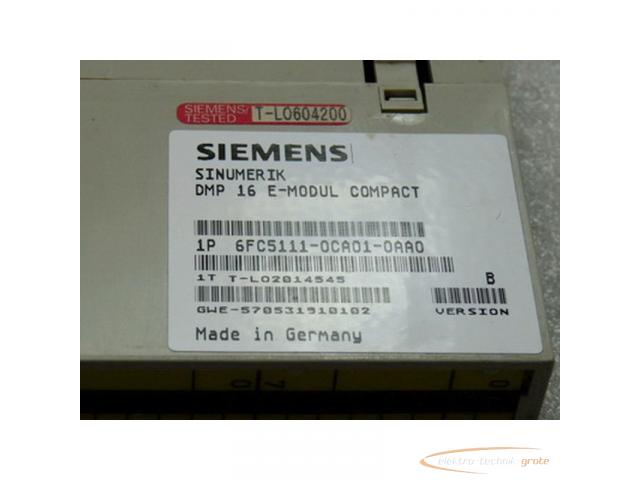 Siemens 6FC5111-0CA01-0AA0 Sinumerik DMP 16 E-Modul - 2