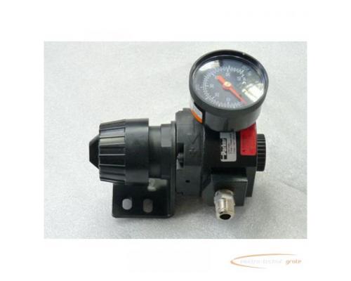 Parker 27R114AB1 Pmax 250 psi Tmax 150 F 65,6 C Pneumatikventil mit Luftdruckmessanzeige - Bild 1