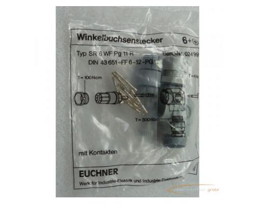 Euchner SR 6 WF Pg 11 R Winkelbuchsenstecker mit Kontakten DIN 43 651 - FF6 - 12 - PG 11 ungebraucht - Bild 1