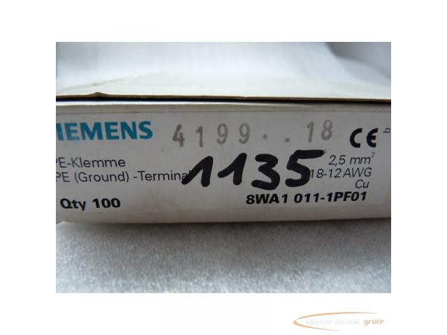 Siemens 8WA1 011-1PF01 Schutzleiterklemme 2 , 5 mm2 VPE 90St ungebraucht - 1
