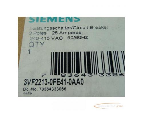 Siemens 3VF2213-0FE41-0AA0 Leistungsschalter 25 A ungebraucht in geöffneter OVP - Bild 1