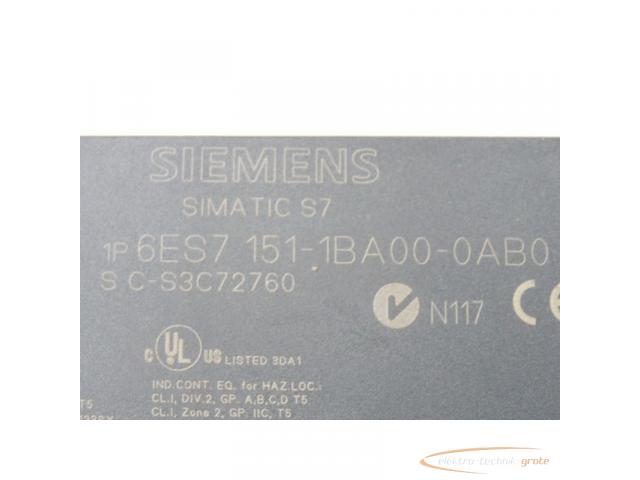 Siemens 6ES7 151-1BA00-0AB0 Simatic Profibus - 2