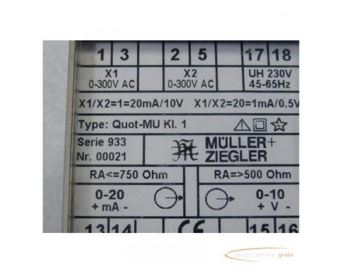 Müller Ziegler Quot-MU KL. 1 Meßumformer Serie 933 UH 230 V 45 - 65 Hz - Bild 2
