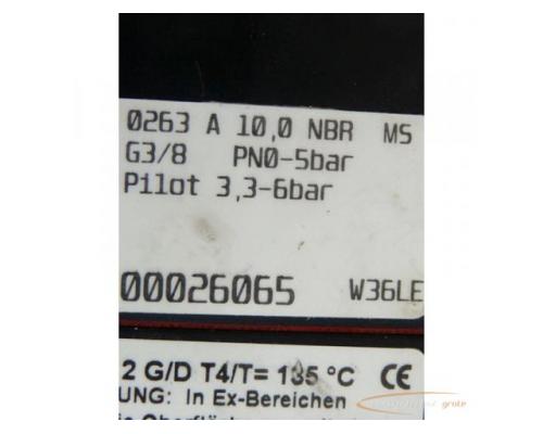 Bürkert 0263 A 10,0 NBR MS Pneumatik Magnetventil G 3 / 8 " PN 0 - 5 bar - Bild 3