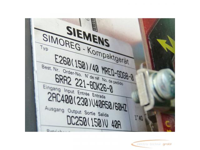 Siemens 6RA2221-8DK26-0 MREQ-GDG8-0 Simoreg Kompaktgerät - 2