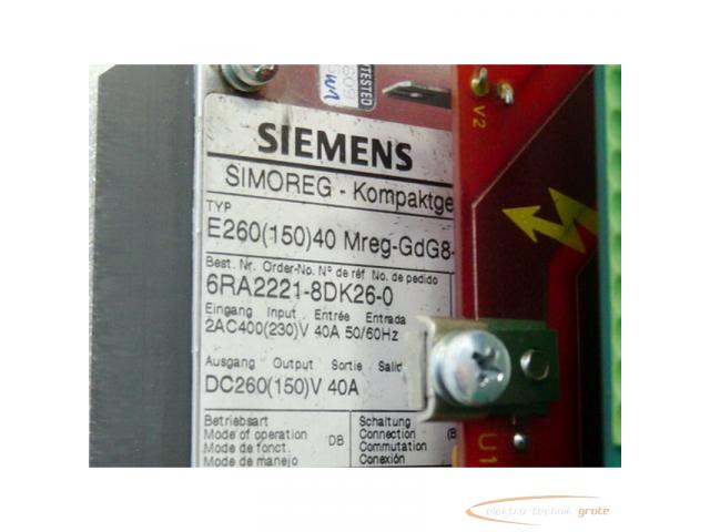 Siemens 6RA2221-8DK26-0 Mreg-GdG8-0 Simoreg Kompaktgerät - 2