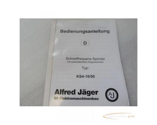 Jäger KS4-16/50 Schnellfrequenz - Spindel Bedienungsanleitung und Sicherheitsdatenblatt Stand 1999 - Bild 1