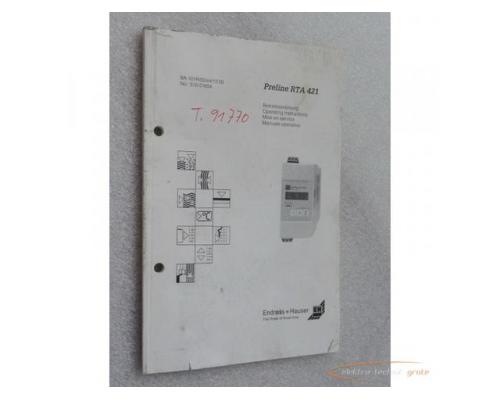 Endress & Hauser Preline RTA 421 Grenzwertschalter Betriebsanleitung Dokumentation Stand 2000 - Bild 1