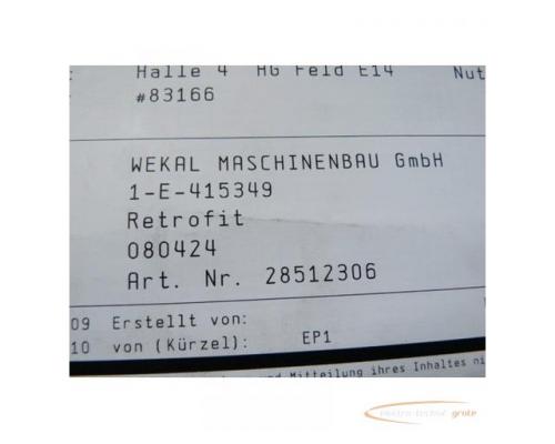 Wekal Maschinenbau GmbH Anlage Retrofit Heiligenstaedt Zeichnungs Nr 1-E-415349 Anlagen Nr 28512306 - Bild 3