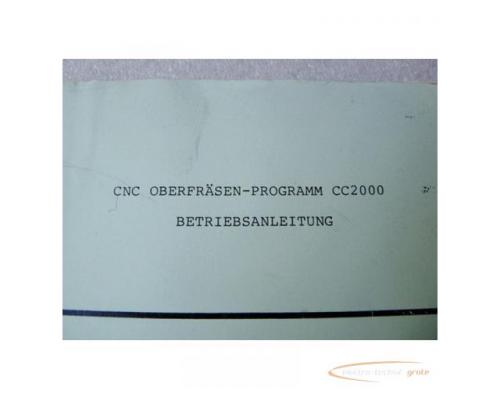 Wadkin Colne CNC Oberfräsen Programm CC2000 Dokumentation Betriebsanleitung Stand 1983 - Bild 2