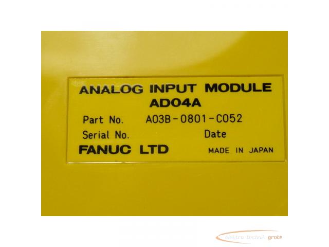 Fanuc A03B-0801-C052 Analog Input Modul AD04A - 2