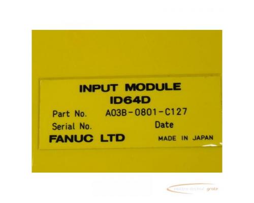 Fanuc A03B-0801-C127 Input Modul ID64D - ungebraucht - - Bild 2