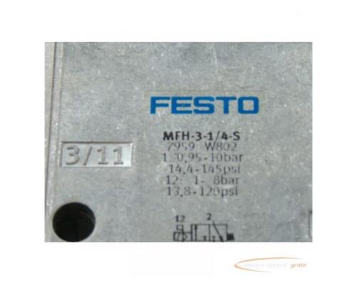 Festo MFH-3-1/4-S Magnetventil Artikel Nr 7959 1 : 0 , 95 - 10 bar 12 : 1 - 8 bar - ungebraucht - - Bild 2
