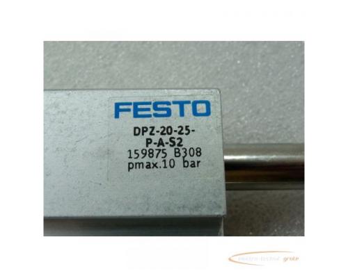 Festo DPZ-20-25-P-A-S2 Pneumatik Doppelkolbenzylinder Artikel Nr 159875 max 10 bar - ungebraucht - - Bild 2
