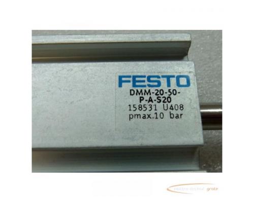 Festo DMM-20-50-P-A-S20 Pneumatik Kompaktzylinder Artikel Nr 158531 max 10 bar - ungebraucht - - Bild 2