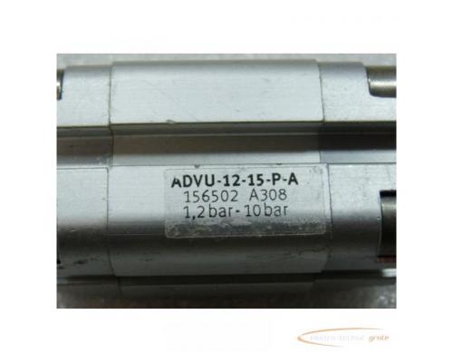 Festo ADVU-12-15-P-A Pneumatik Kompaktzylinder Artikel Nr 156502 1 , 2 - 10 bar - ungebraucht - - Bild 2