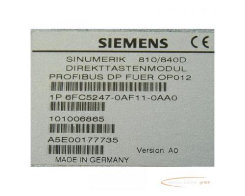 Siemens 6FC5247-0AF11-0AA0 Sinumerik 810 / 840 D Direkttastenmodul Profibus DP fuer OP012 Vers A0 - - Bild 2