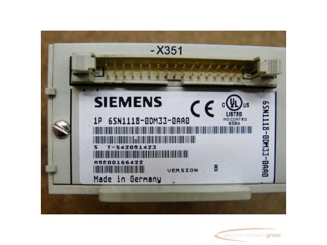 Siemens 6SN1118-0DM33-0AA0 Regelkarte SN: S T-S42051423 - 3