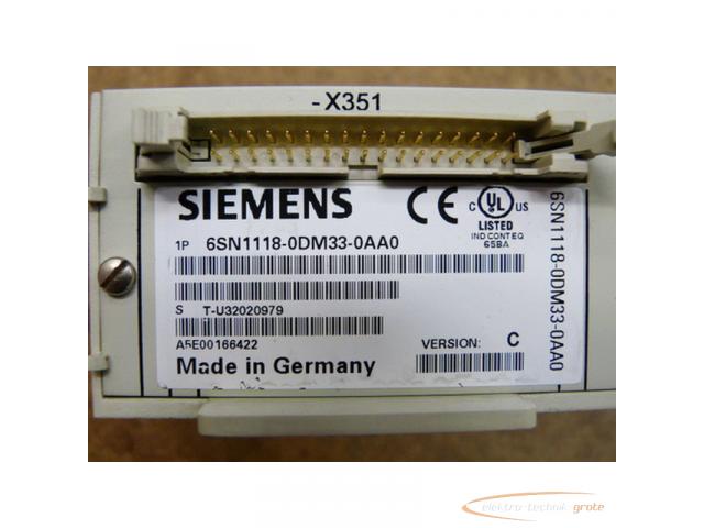 Siemens 6SN1118-0DM33-0AA0 Regelkarte SN: S T-U32020979 - 3