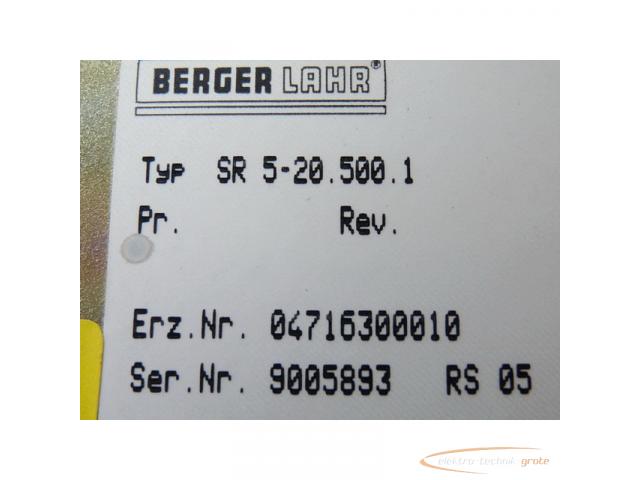 Berger Lahr SR 5-20.500.1 Servo Schrittmotor Regler - 3