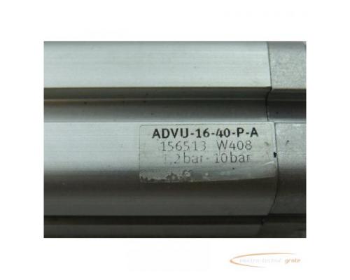 Festo ADVU-16-40-P-A Pneumatik Kompaktzylinder Mat Nr 156513 - ungebraucht - - Bild 2