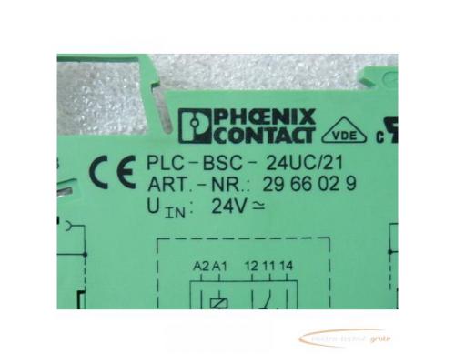 Phoenix Contact PLC - BSC - 24UC / 21 Grundklemme 29 66 02 9 mit Relais 2961105 - Bild 2