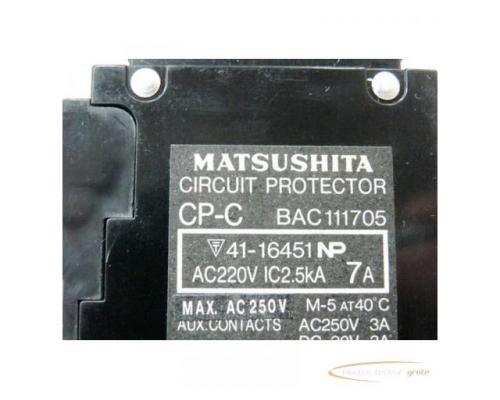 Matsushita CP-C Circuit Protector Schutzschalter BAC111705 AC220V IC2 , 5 kA 7A 1 polig - Bild 2
