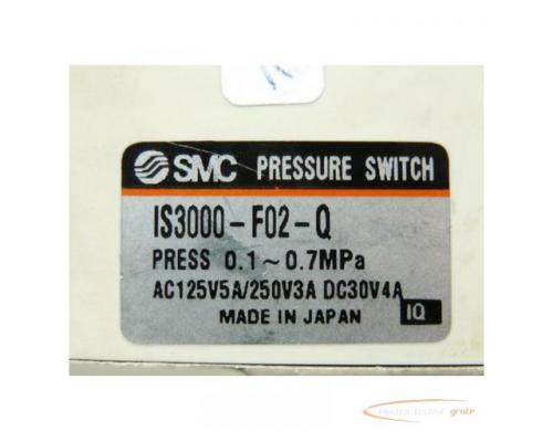 SMC IS3000-F02-Q Pneumatik Druckschalter 0 , 1 - 0 , 7 Mpa AC125V5A / 250V3A DC30V4A mit 150 cm Kabe - Bild 2