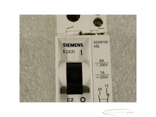 Siemens 5SX21 C2 Leistungsschutzschalter mit 5SX9100 HS Hilfsschalter - 3
