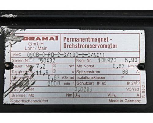 INDRAMAT - Permanentmagnet-Drehstromservomotor MAC090B-0-PD-2-C/130-B-0/S011 - Bild 10