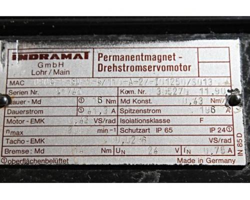 INDRAMAT Permanentmagnet-Drehstromservomotor 090C-1-GD-1-B/110-A-2/IO1250/S013 - Bild 2