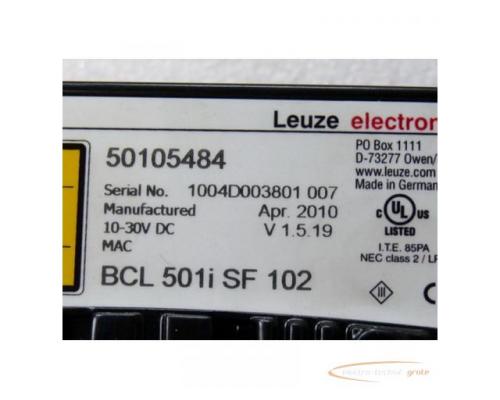 Leuze BCL 501i SF 102 Stationärer Barcodeleser 50105484 10 - 30 V DC V 1 . 5 . 19 - ungebraucht - - Bild 2