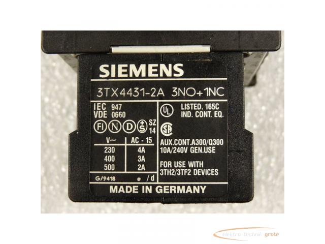 Siemens 3TH2031-0BB4 Hilfsschütz 24 V und 3TX4431-2A Hilfsschalterblock - 4