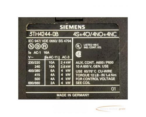 Siemens 3TH4244-0B Schütz 24 V Spulenspannung + Siemens 3TX7402-3G Überspannungsbegrenzer - Bild 3