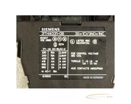 Siemens 3TH4031-0B Schütz 24 V Spulenspannung + Siemens 3TX7402-3G Überspannungsbegrenzer - Bild 2